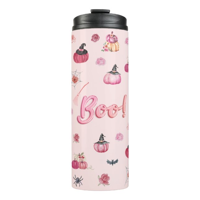 Pink  Pumpkin Thermal Tumbler (Front)