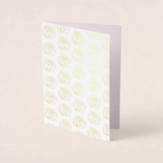 Pink Pumpkin with black bow Foil Card (Front)