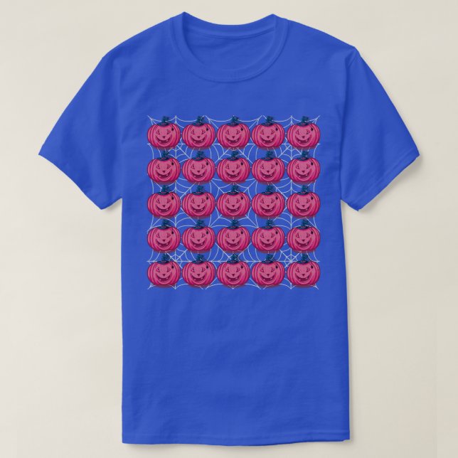 Pink pumpkins pattern T-Shirt (Design Front)