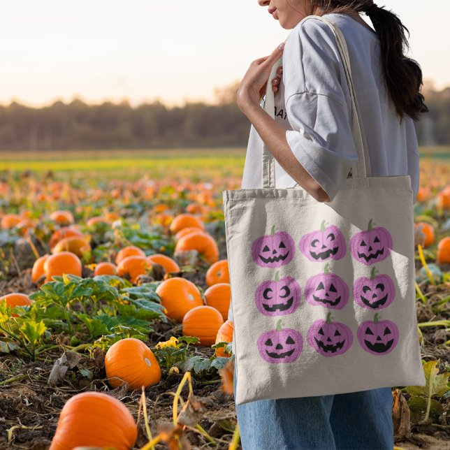 Pink Pumpkins  Tote Bag (This item is for display purposes only to illustrate the design element.)