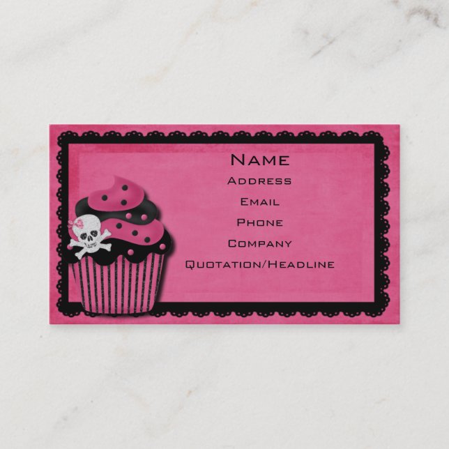 pink punk_cupcake business card (Front)