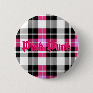 Pink Punk - Pink Plaid Button