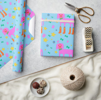 Pink Pup Wrapping Paper