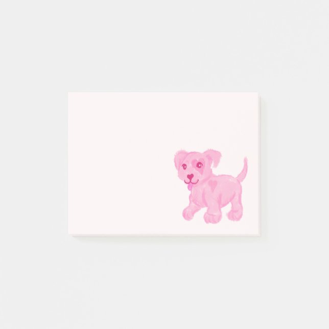 Pink Puppy Post-it Notes (Front)