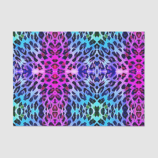 Pink Purple Abstract Art Decoupage Tissue Paper (Front)