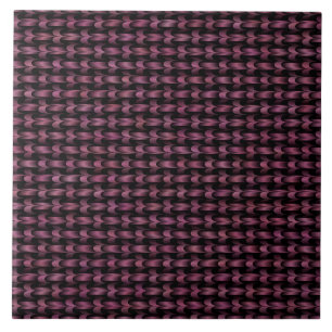 Pink Purple Abstract Weave Pattern Ceramic Tile
