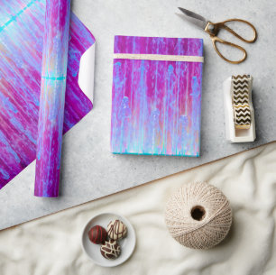 Pink, Purple and Blue Abstract Art Wrapping Paper