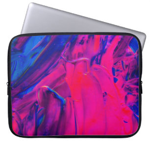 Pink, Purple and Blue Acrylic Painting Laptop Sleeve