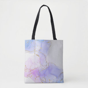 Pink, Purple and Blue Alcohol Ink Tote Bag