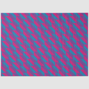 Pink, Purple and Blue Geometric Quadrilaterals Tissue Paper