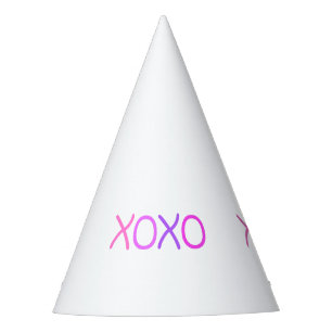 Pink, purple and lavender Xoxo lovely funny Party Hat