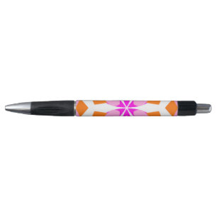 Pink Purple and Orange Floral Geometric