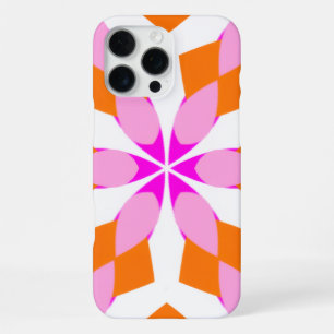 Pink Purple and Orange Floral Geometric iPhone 16 Pro Max Case
