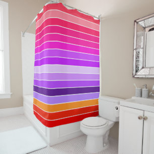 Pink, Purple and Orange shower curtain
