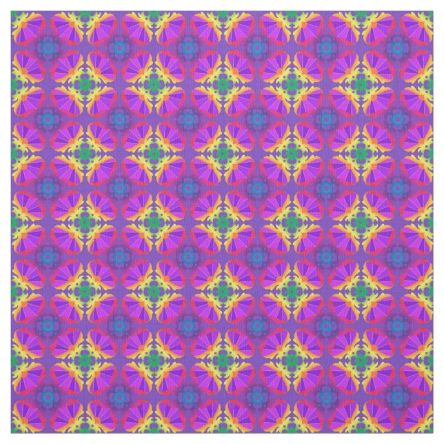 Pink, Purple and Pretty! | Boho Style Fabric (Swatch)