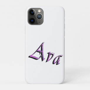Pink Purple Ava Name, iPhone 11 Pro Case