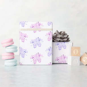 Pink & Purple Ballet Birthday Pointe Shoes Wrapping Paper
