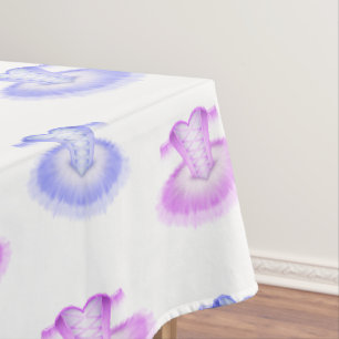 Pink & Purple Ballet Birthday Tutu Watercolour Tablecloth