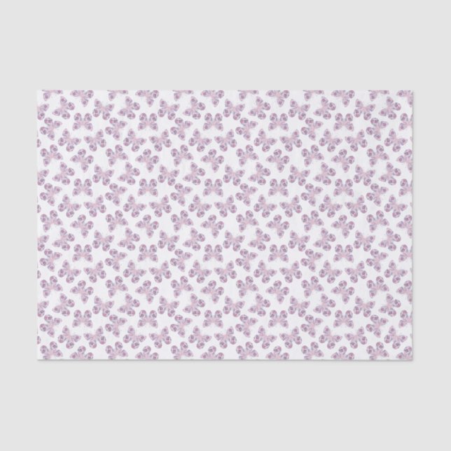 Pink Purple Blue All Over Pattern Butterfly  Tissue Paper (Front)