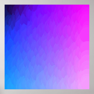 Pink Purple Blue Pink Ombre Flames Poster