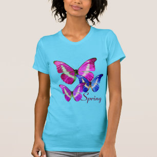 PINK PURPLE BLUE SPRING BUTTERFLIES T-Shirt