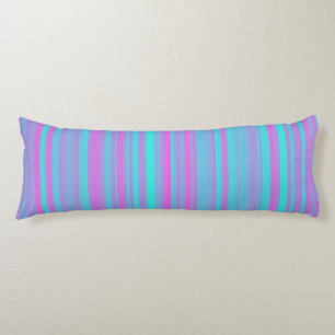 Pink Purple Blue Stripes Pattern Body Cushion