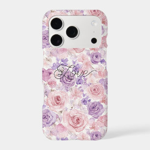Pink Purple Blush Flowers Hearts Valentine's Day