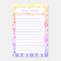 Pink Purple Bubbles Pattern CUSTOMIZED Notepad