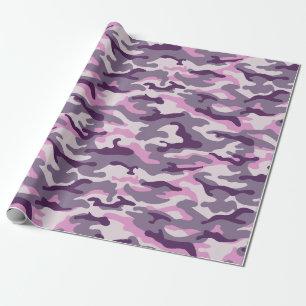 Pink Purple  Camouflage Style  Wrapping Paper