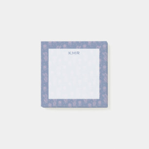 Pink & Purple Cartoon Cactus Pattern Post-it Notes