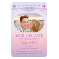 Pink Purple Celestial Wedding Photo