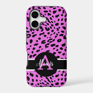 Pink/Purple Cheetah Print Monogrammed iPhone Case