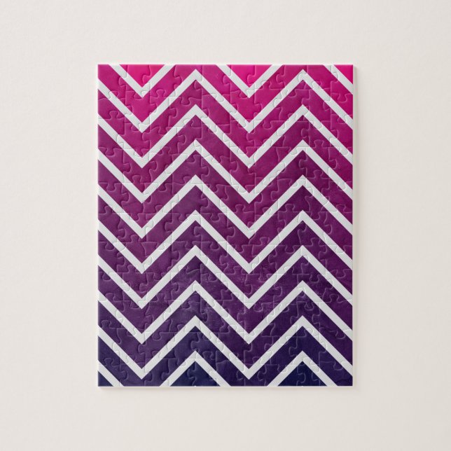 Pink Purple Chevron Jigsaw Puzzle (Vertical)