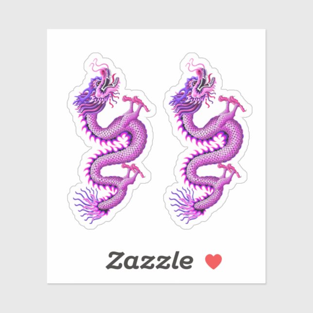 Pink & Purple Chinese Dragon (Sheet)