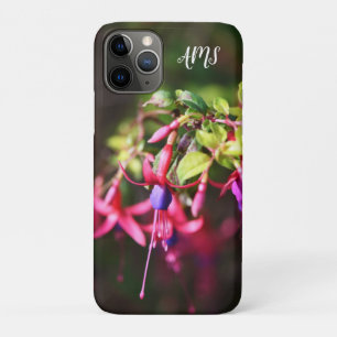 Pink Purple Colourful Fuchsia Flower Initials iPhone 11 Pro Case