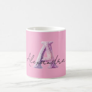 Pink Purple Cosy A Name Coffee Mug