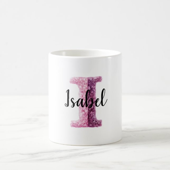 Pink Purple Cosy I Name  Coffee Mug (Center)