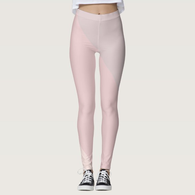 Pink Purple Cream Template Pastel Colour Modern Leggings (Front)