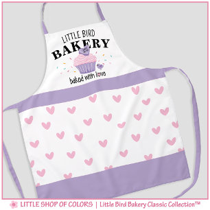Pink Purple Cupcake Customisable Bakery Apron