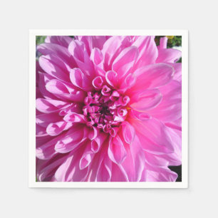 Pink Purple Dahlia Flower Napkin