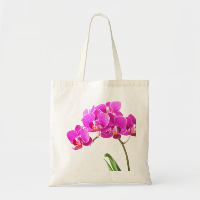 Pink Purple Dendrobium Orchid Tropical Flower Tote Bag (Front)