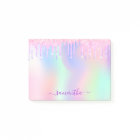 Pink purple drips holographic name