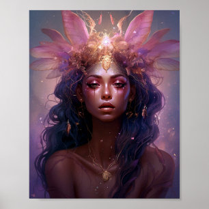 Pink Purple Fairy Queen Fantasy Art Poster
