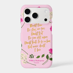 Pink Purple Floral William Shakespeare Never Doubt