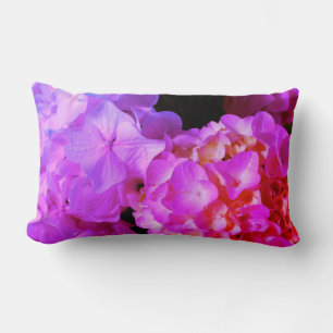 Pink  purple flower elegant Hydrangeas Lumbar Cushion