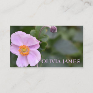 Pink Purple Flower Floral Nature Garden Photograph Business Card