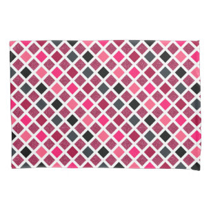 Pink Purple Geometric Pattern Pillowcase