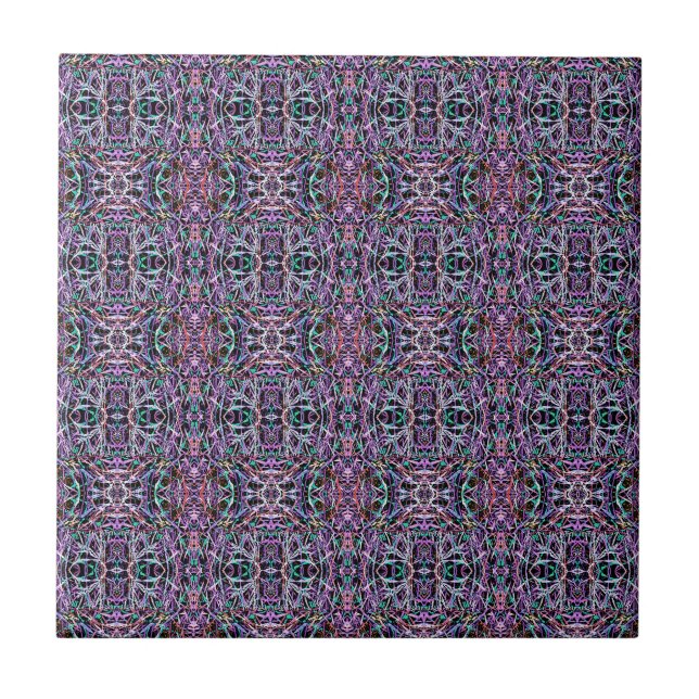 Pink Purple Geometric Tile (Front)