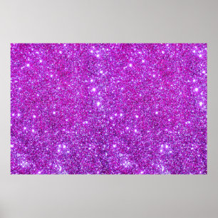 Pink Purple Glitter Sparkle Custom Design Poster
