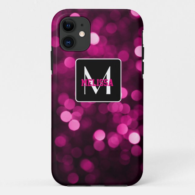 Pink & purple glittering lights Case-Mate iPhone case (Back)